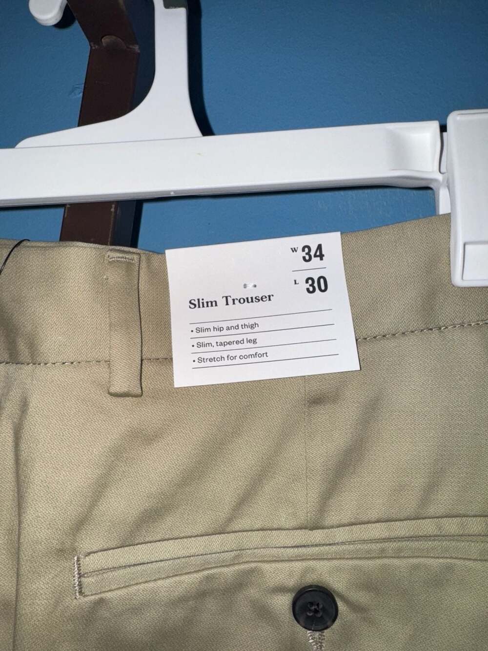 Old Navy Slim Trouser Khaki Pants 34x30 - Picture 2 of 2